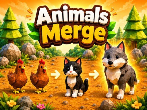 Animals Merge - jogo de combinar e evoluir animais