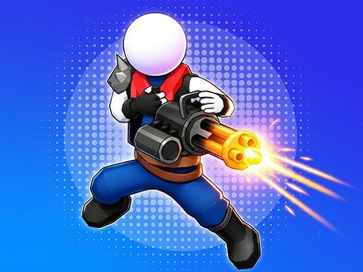 Esquadrão enfrentando inimigos em um campo de batalha no jogo Squard Shooter